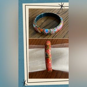 Vintage Hand painted Wooden Bangle